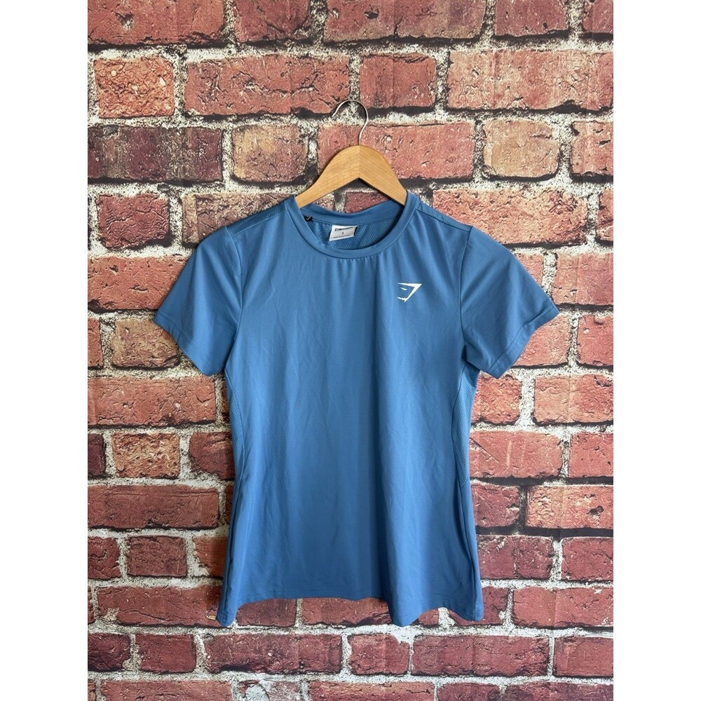 Gymshark Womens Blue Short Sleeve Athletic Shirt Size Small